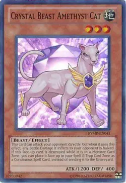 Yugioh! HP Crystal Beast Amethyst Cat - RYMP-EN041 - Super Rare - Unlimited Edit - Image 1
