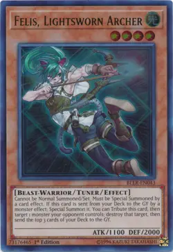 Yugioh! LP Felis, Lightsworn Archer - BLLR-EN043 - Ultra Rare - 1st Edition Ligh - Image 1