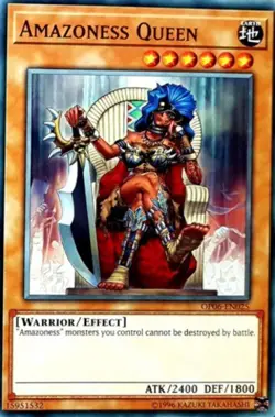 Yugioh! LP Amazoness Queen - OP06-EN025 - Common - Unlimited Edition Lightly Pla - Image 1