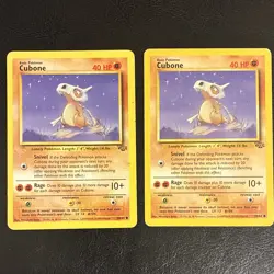 WOTC Pokemon TCG Jungle Cubone 50/64 1999 (2 Card Lot) Moderately Played - Image 1
