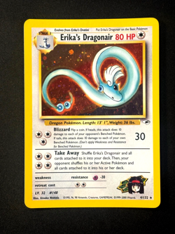 Erika's Dragonair 4/132 Holo Rare Gym Heroes MP/HP Pokemon Card - Image 1