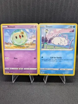 Pokemon Snom & Solosis Connecting Art Cards x2 NM |Art collector Bundle - Image 1