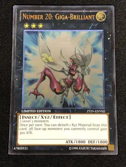 Yugioh Number 20: Giga Brilliant ZTIN-ENV02 Ultimate (NM) - Image 1