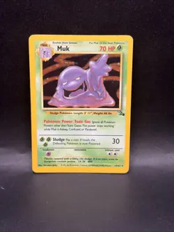 Pokemon Muk TCG Fossil Card 13/62 Holo Unlimited Rare D - Image 1