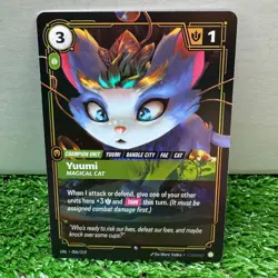 Yuumi - Magical Cat 056/219 Foil Riftbound Organized Play Promotional Cards NM - Image 1