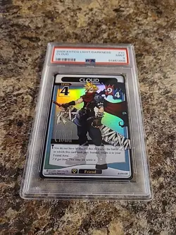Psa 9 Population 1 Kingdom Hearts Trading Card Game Cloud 31/91SR ENGLISH POP 1 - Image 3