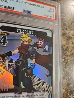 Psa 9 Population 1 Kingdom Hearts Trading Card Game Cloud 31/91SR ENGLISH POP 1 - Image 5