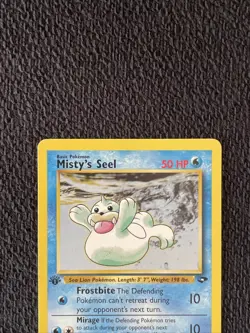MISTY’S SEEL 91/132 - 1ST EDITION - Gym Challenge - VINTAGE Pokemon Card - LP - Image 2