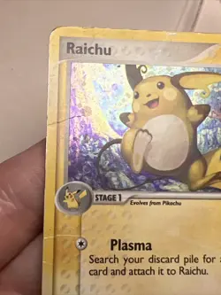DAMAGED Raichu 12/108 Holofoil Power Keepers AUTHENTIC Pokemon Card - Image 5