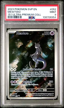 Mewtwo #052 PSA 9 Mint Holo 151 Ultra Premium Collection Promo Pokemon Card 🔥 - Image 1