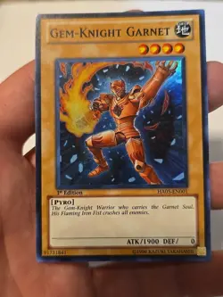 Yu-Gi-Oh! Gem-Knight Garnet #HA05-EN001 1st Edition Light Play - Image 4