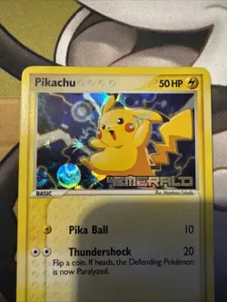 Pikachu Emerald Reverse Holo Card 60/106 Mod Played - Image 3