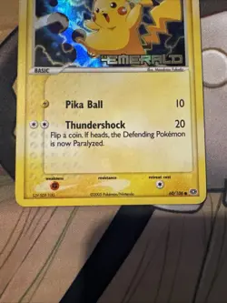 Pikachu Emerald Reverse Holo Card 60/106 Mod Played - Image 4