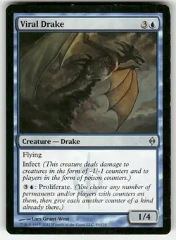 Viral Drake 49 UC New Phyrexia NM Magic: The Gathering - Image 1