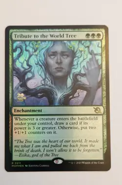 Tribute to the World Tree Prerelease Stamped Rare Foil NM+ - Image 1