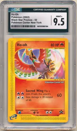 2002 Black Star Promos Ho-Oh Pokemon Center NY #52 CGC 9.5 MINT+ - Image 1