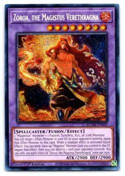 Yugioh Zoroa, the Magistus Verethragna Secret Rare Battles of Legend: Monster Ma - Image 1