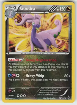 Goodra Reverse Holo Holo Rare XY - Flashfire 74/106 Pokemon - Image 1