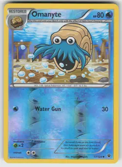 Omanyte Reverse Holo Uncommon XY - Fates Collide 17/124 Pokemon - Image 1
