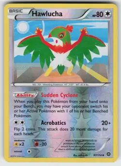 Hawlucha Reverse Holo Uncommon XY - Steam Siege 97/114 Pokemon - Image 1