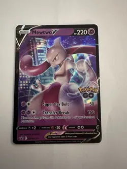 Mewtwo V SWSH223 Black Star Promos GO Stamped Ultra Rare Holo Pokemon 2022 NM/LP - Image 1