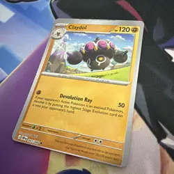 MISCUT ERROR Claydol 047/086 Pokemon TCG Chaos Rising Reverse Holo - Image 3