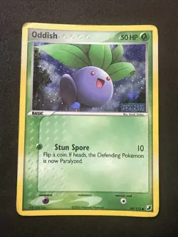 Pokemon TCG Oddish 64/115 Unseen Forces Stamped Reverse Holo - Image 1