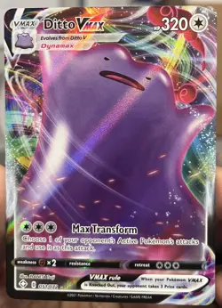 Ditto VMAX 051/072 Shining Fates Ultra Rare Holo 320 HP Pokemon - Image 1