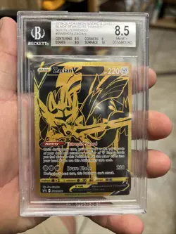 Pokemon Ultra Premium Collection Zacian V Gold Promo Full Art SWSH076 BGS 8.5 - Image 1