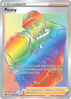 Peony 220/198 Rainbow Rare Chilling Reign Pokemon Near Mint - Image 1