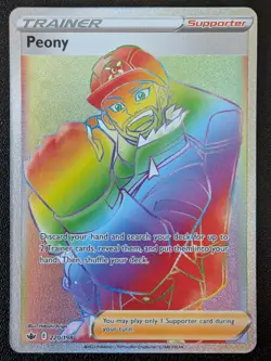 Peony 220/198 Rainbow Rare Chilling Reign Pokemon Near Mint - Image 2