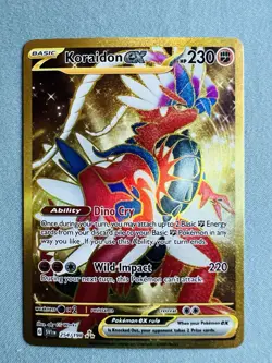 Koraidon EX 254/198 Scarlet & Violet English Secret Rare Gold Pokemon Card NM/M - Image 1