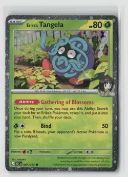 Erika's Tangela #007/217 Me Ascended Heroes Common Cosmos Holo Pokemon TCG NM - Image 1