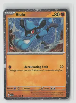Riolu #076/132 Me01 Mega Evolution Common Cosmos Holo Pokemon TCG NM - Image 1