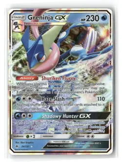 Greninja GX Holo GX Rare Forbidden Light 24/131 Pokemon Lightly Played - Image 1