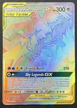 Pokemon Moltres & Zapdos & Articuno GX TAG TEAM Secret Rare 69/68 Holo - Image 1