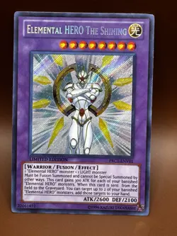 Yugioh! LP Elemental HERO The Shining PRC1-ENV01 Secret Rare Limited Edition - Image 1