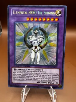 Yugioh! LP Elemental HERO The Shining PRC1-ENV01 Secret Rare Limited Edition - Image 2