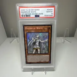 Konami 2025 Yu-Gi-Oh! Maiden of White SDWD-EN041 Secret Rare 1st Ed PSA 10 - Image 1