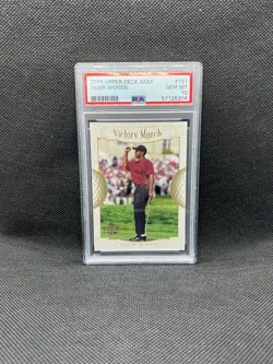 2001 Upper Deck Gold Tiger Woods #151 Rookie RC Victory March PSA 10 GEM MINT - Image 1