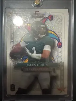 jalen hurts 1/1 white sparkle jokers wild card - Image 1