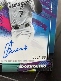 2026 Topps Finest Baseball Edgar Quero Auto 056/199 Chicago White Sox FA-EQ - Image 3