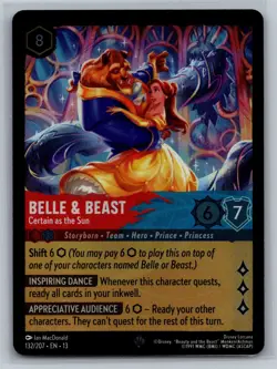Attack of the Vine! Disney Lorcana Belle & Beast - Certain as the Sun 132/207 NM - Image 1