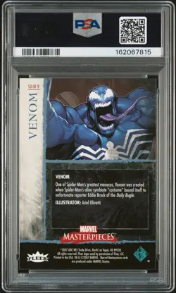 2007 MARVEL MASTERPIECES SPIDER-MAN FOIL #S3 VENOM PSA 10 - Image 2