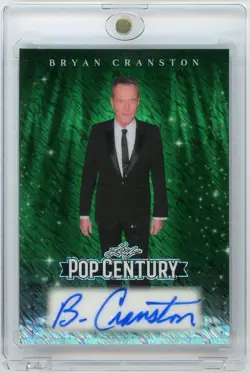 2026 Leaf Metal Pop Century BRYAN CRANSTON Green SHIMMER Auto 1/1 - Image 1