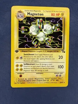Pokemon TCG Magneton 1st Edition Fossil Card 26/62 Regular Rare, Non-Holographic - Image 1