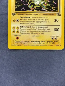 Pokemon TCG Magneton 1st Edition Fossil Card 26/62 Regular Rare, Non-Holographic - Image 3