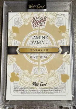 2025 Wild Card Jokers Wild 1/1 Lamine Yamal Green Cross Hatch Foil - Image 2