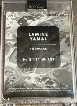 2024 Wild Card SPLAT Rookie Rainbow Wave 1/1 - Lamine Yamal - Image 2