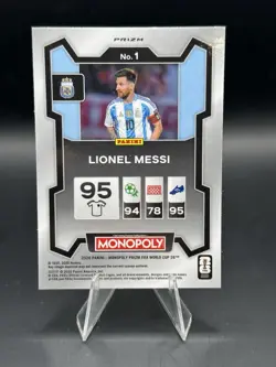 Panini 2026 Prizm Monopoly FIFA World Cup Lionel Messi Argentina #1 Red Prizm - Image 2
